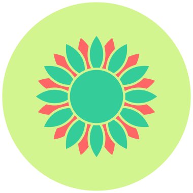 Ayçiçeği. Web simgesi basit illüstrasyon