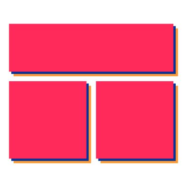 Üç boyutlu sancakların vektör illüstrasyonu.