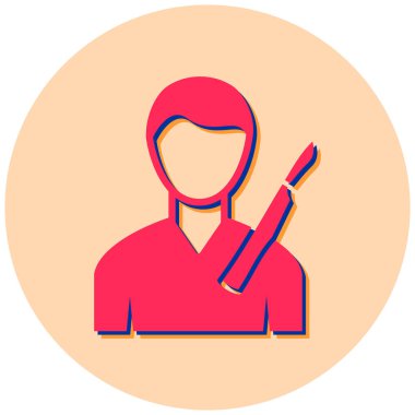 iş ve eğitim düz vektör simgesi.