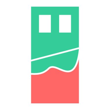 Bir bina simgesinin vektör illüstrasyonu