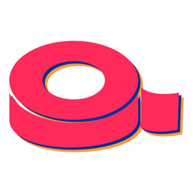 Beyaz arkaplanda izole edilmiş tek bir plastik top simgesinin vektör çizimi