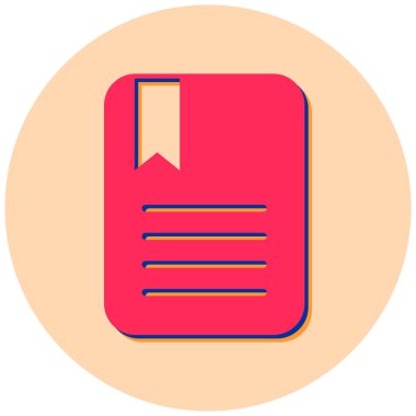 Kitap. Web simgesi basit illüstrasyon