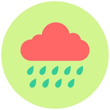 Yağmur. Web simgesi basit illüstrasyon