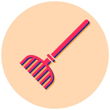 Süpürge. Web simgesi basit illüstrasyon