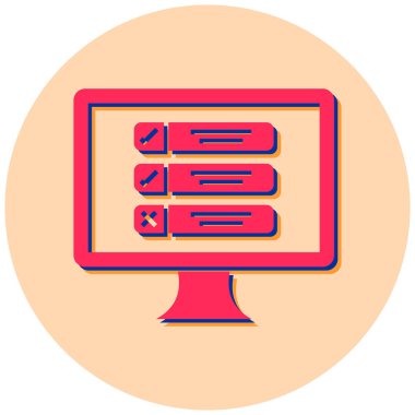 Bilgisayar modern simgesinin vektör illüstrasyonu