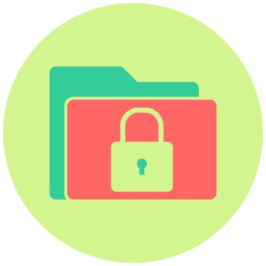 Güvenli dosya. Basit illüstrasyon