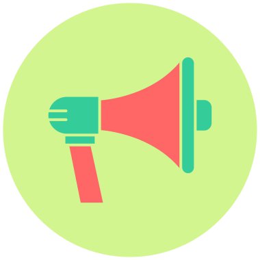 Megafon. Web simgesi basit illüstrasyon