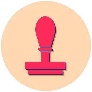 Damga. Web simgesi basit illüstrasyon