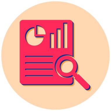 Analizler. Web simgesi basit illüstrasyon