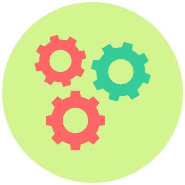 Dişliler vektör simgesi modern basit tasarım