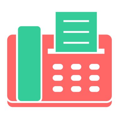 faks. Web simgesi basit illüstrasyon