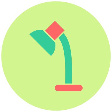 Masa lambası. Web simgesi basit illüstrasyon