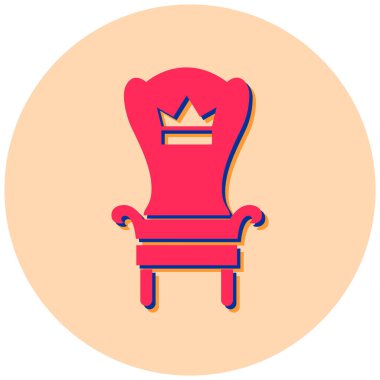 Sandalye. Web simgesi basit illüstrasyon