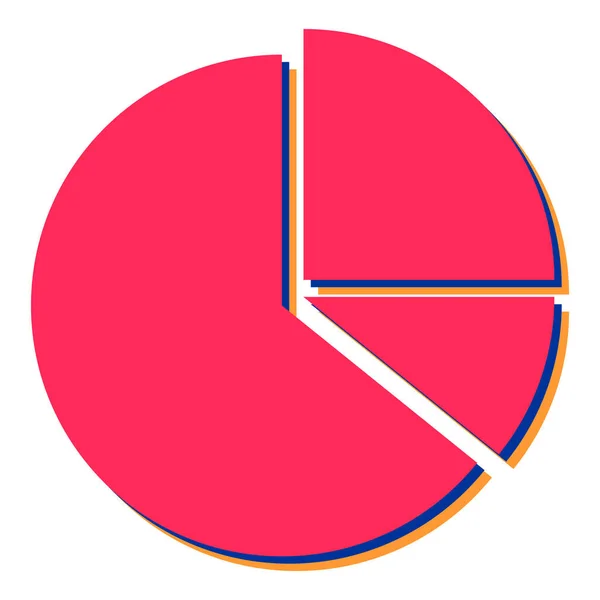 Pie Chart Icon Flat Illustration Graph Vector Icons Web — Stock Vector