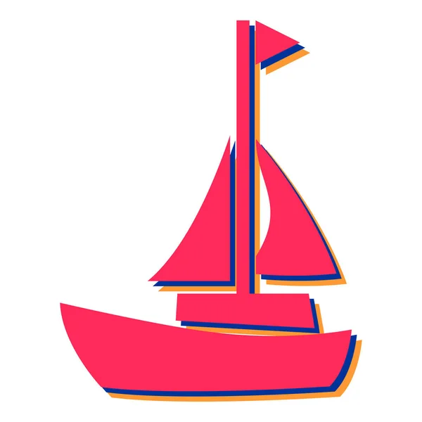 Sailboat Icon Vector Illustration — Stock Vector