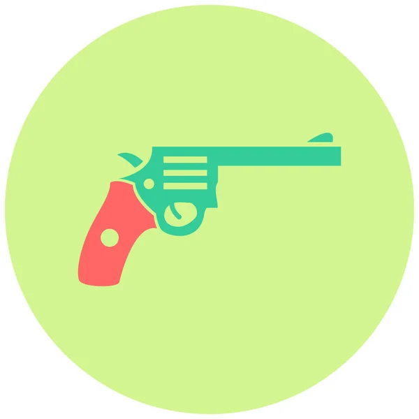 Vector Illustration Revolver Icon — Stock Vector