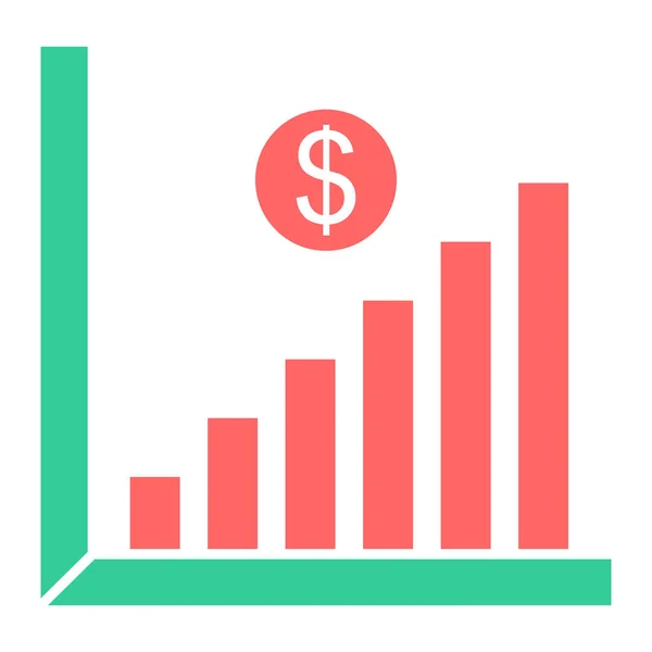 Financial Graph Simple Design — Stock Vector