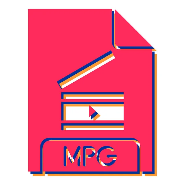 Mpgファイル形式のアイコンのベクトル図 — ストックベクタ