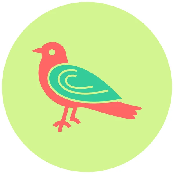 Oiseau Icône Web Illustration Simple — Image vectorielle