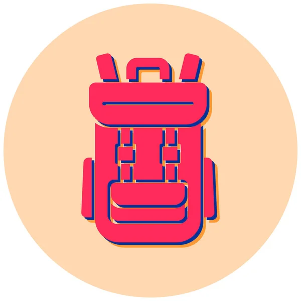 Mochila Ícone Web Ilustração Simples —  Vetores de Stock