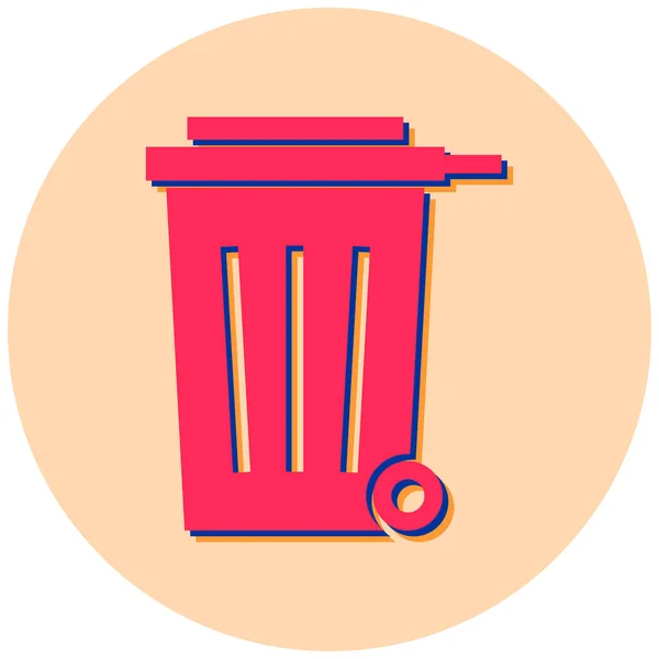 Trash Can Web Icon — Stock Vector