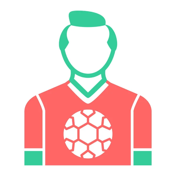 Fotboll Spelare Ikon Vektor Illustration — Stock vektor
