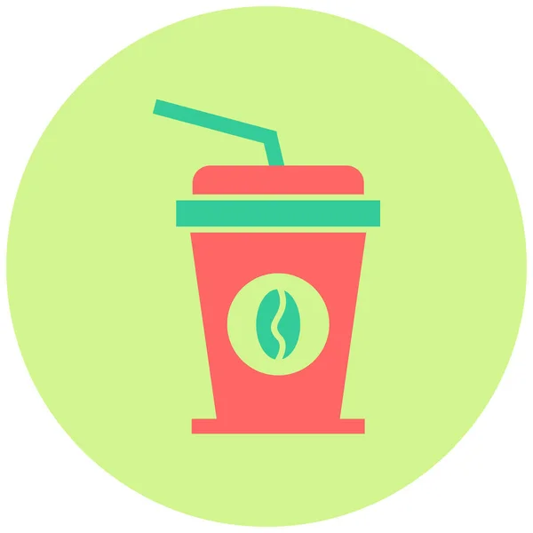 Café Icône Web Illustration Simple — Image vectorielle
