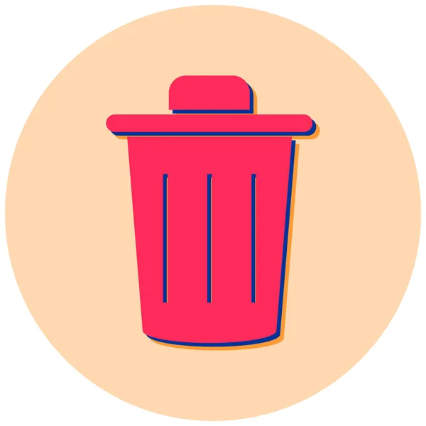 Trash Can Simple Design — Stock Vector