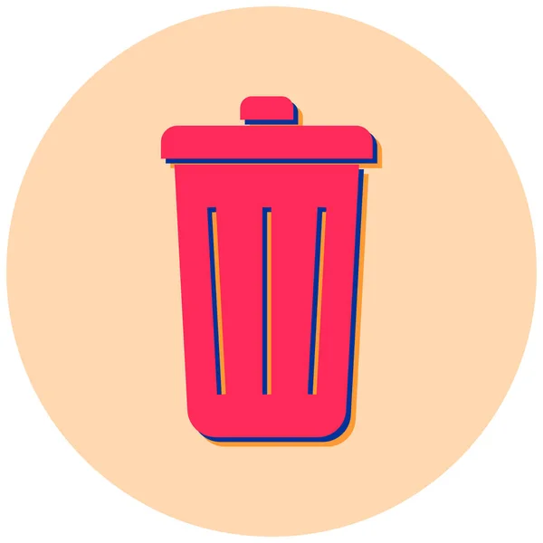 Trash Can Simple Design — Stock Vector