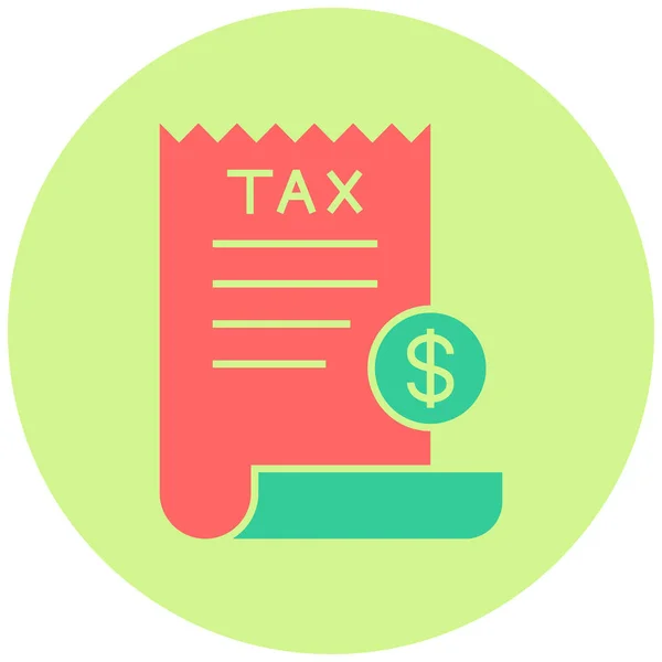 Impuesto Icono Web Ilustración Simple — Vector de stock