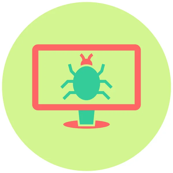 Virus Icono Web Ilustración Simple — Archivo Imágenes Vectoriales