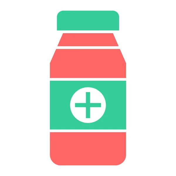 Medicine Bottle Web Icon Simple Illustration — Stock Vector