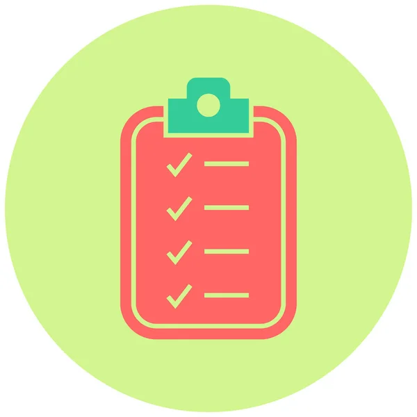 Checklist Clipboard Note Vector Icon — Stock Vector