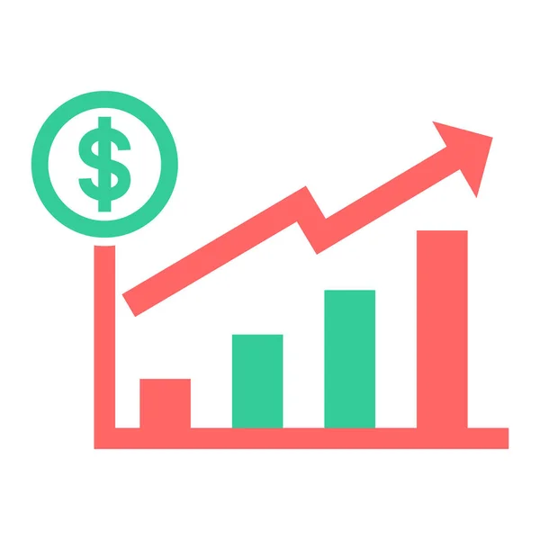 Ícone Gráfico Financeiro Ilustração Vetorial —  Vetores de Stock