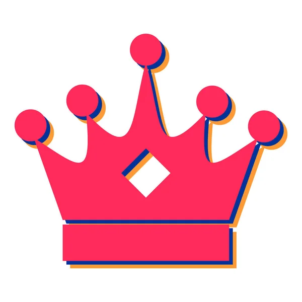 Crown Icon Cartoon Illustration King Vector Icons Web — Vetor de Stock