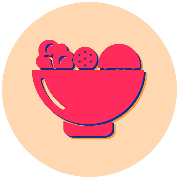 Comida Icono Web Ilustración Simple — Archivo Imágenes Vectoriales