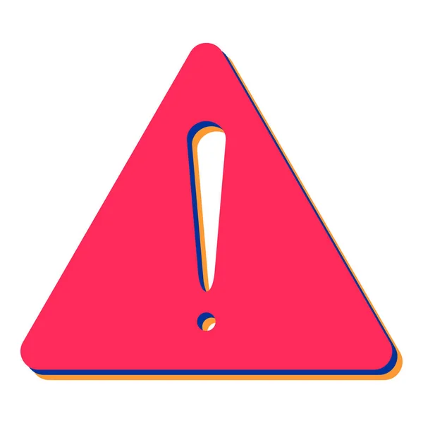 Icône Point Exclamation Symbole Signe Avertissement Alerte Danger Isolé Sur — Image vectorielle