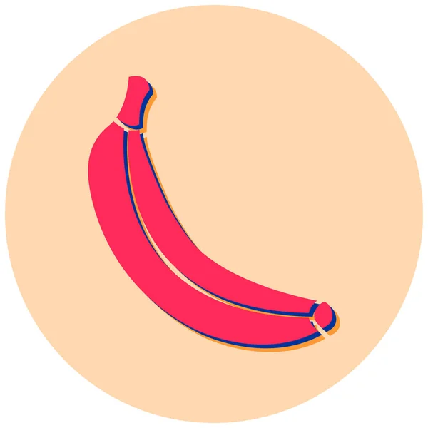 Banan Ikona Web Prosta Ilustracja — Wektor stockowy