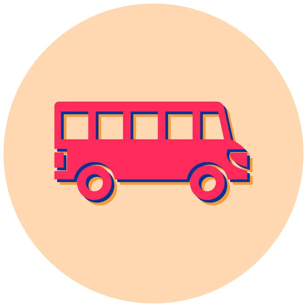 Autobús Icono Web Ilustración Simple — Vector de stock