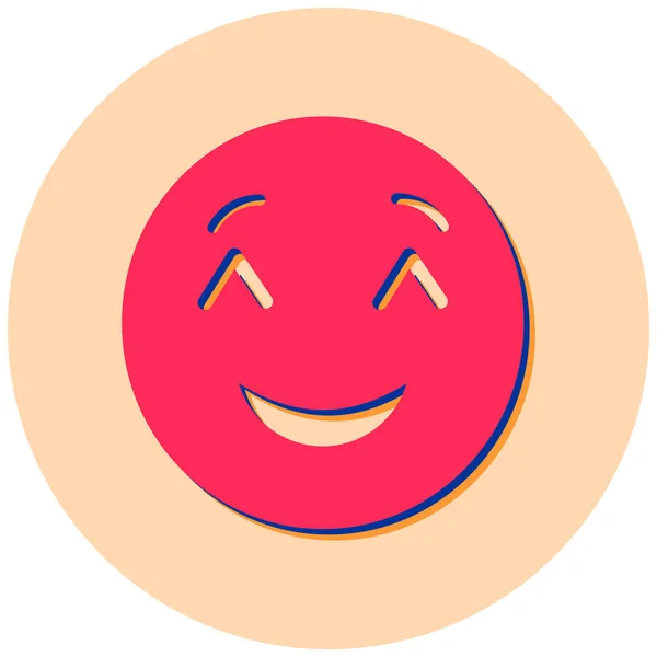 Smile Face Emoticon Vector Icon — Image vectorielle