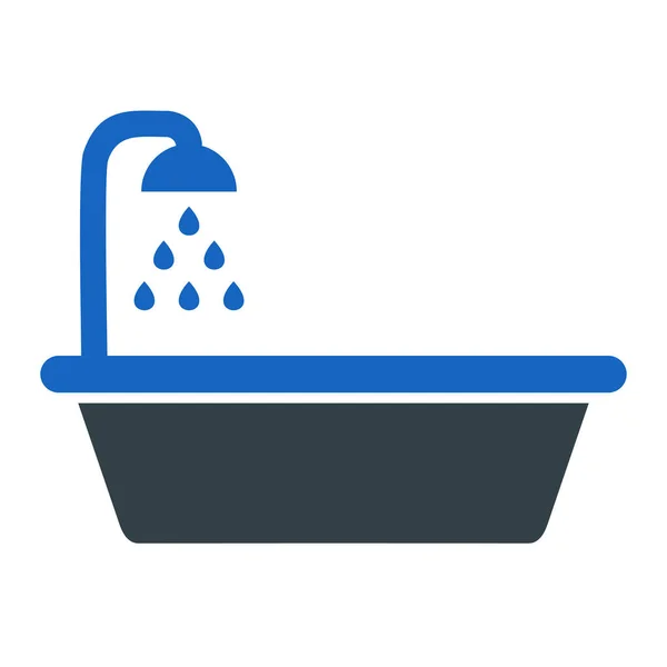 Banyo Yap Web Simgesi Basit Illüstrasyon — Stok Vektör