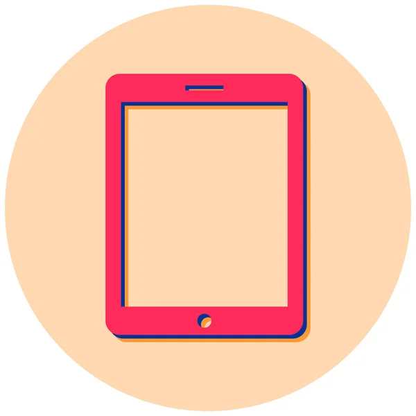 Tablette Web Ikone Einfaches Design — Stockvektor