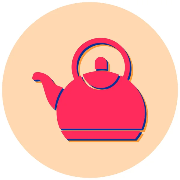 Teapot Web Icon Simple Illustration — Stock Vector