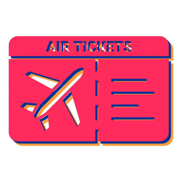 Seyahat Biletleri Uçak Vektör Illüstrasyonu — Stok Vektör