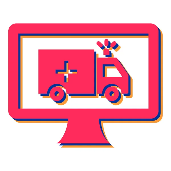 Krankenwagen Symbol Vektor Illustration Design Vorlage — Stockvektor