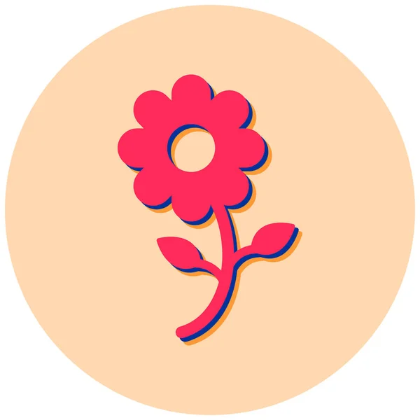 Fleur Icône Web Illustration Simple — Image vectorielle