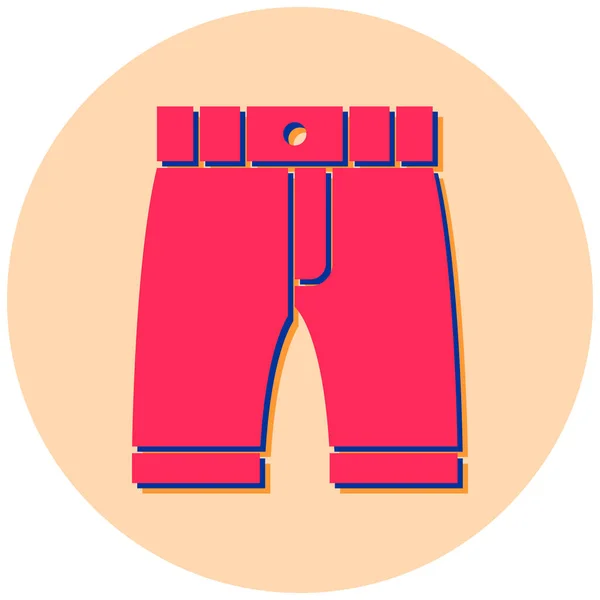 Shorts Icono Web Ilustración Simple — Vector de stock