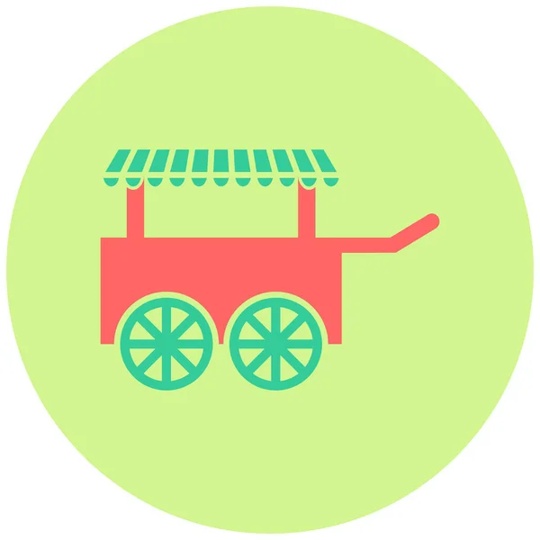 Picnic Cart Simple Design — Stock Vector