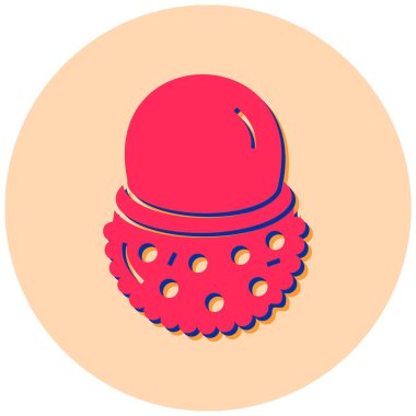 Bir koni simgesinin vektör illüstrasyonu