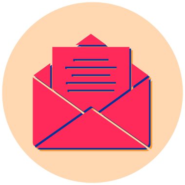 Mektup. Web simgesi basit illüstrasyon